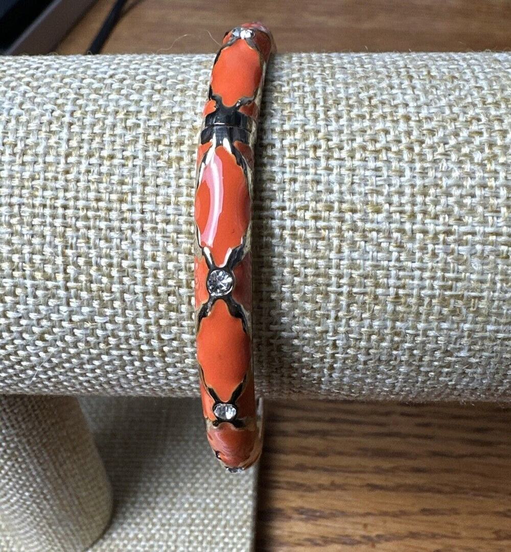 Sequin Nordstrom Colorful Thin Gold Tone Enamel Hinge Bangle $25 NWOT #161